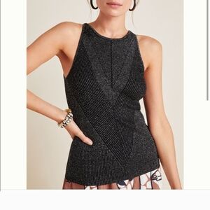 Anthropologie Gemma Sparkle Ribbed Tank Small